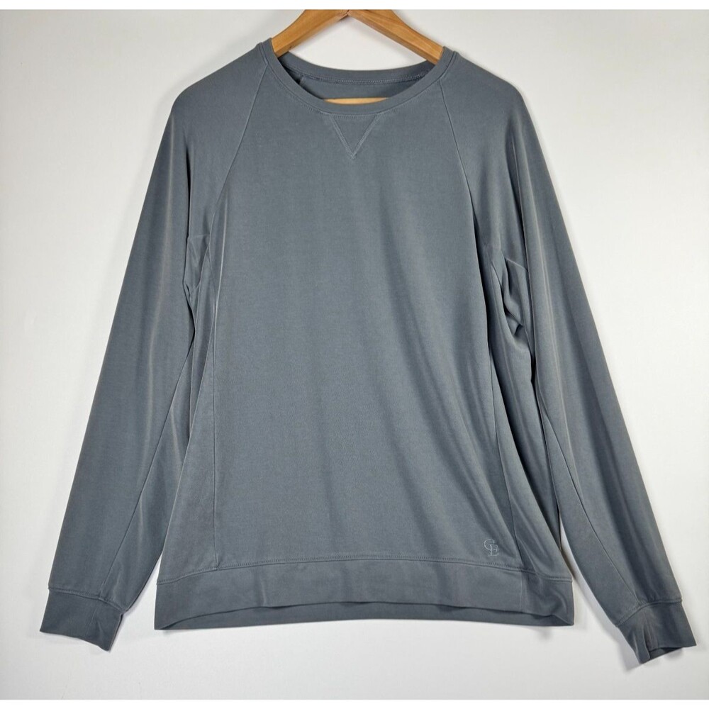 Cozy Earth Sweatshirt Mens Small Gray Crewneck Long Sleeve Loungewear Minimalist